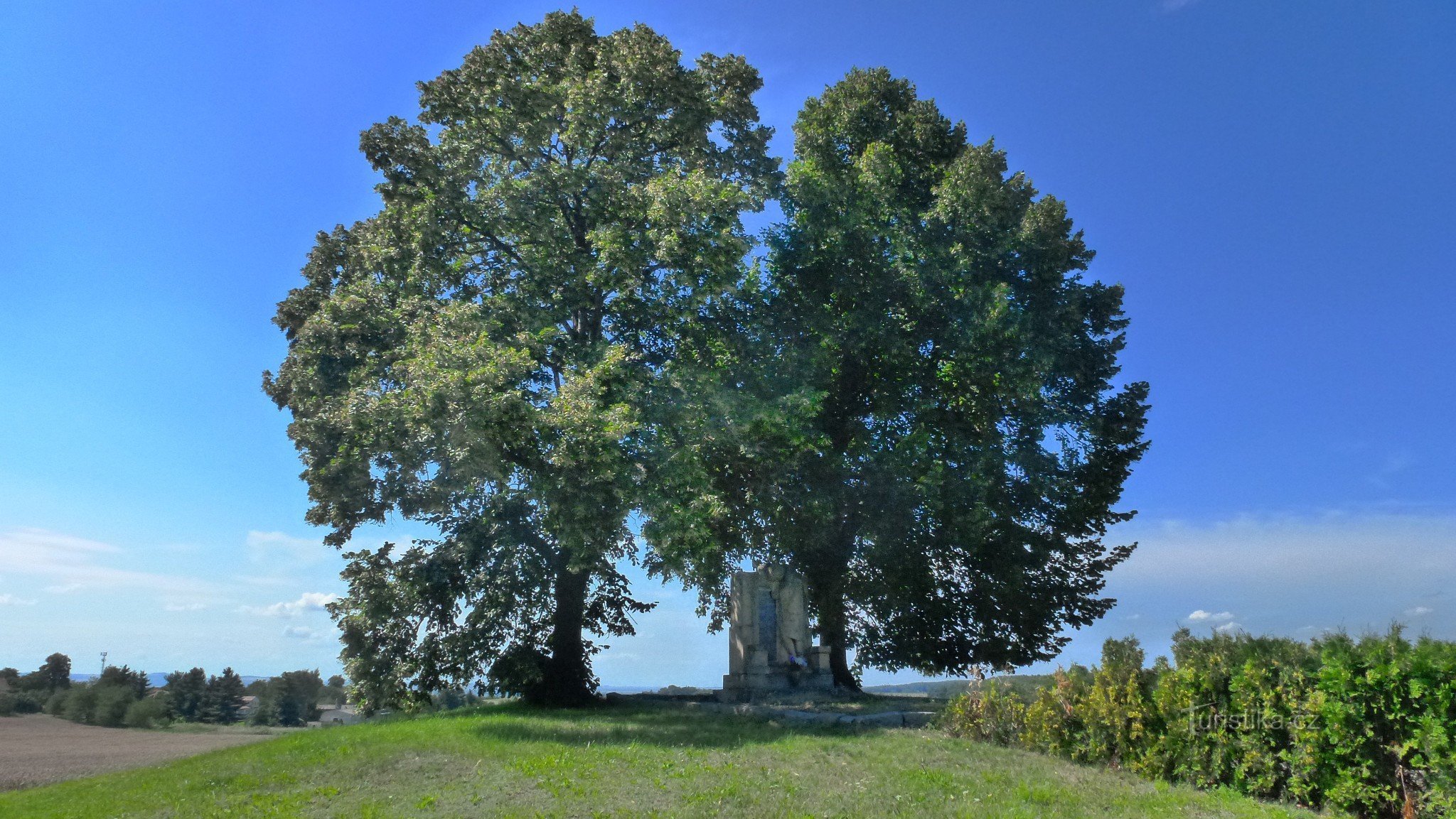 There is a memorial dedicated to the victims of the First World War by the road to Nové Dvor.