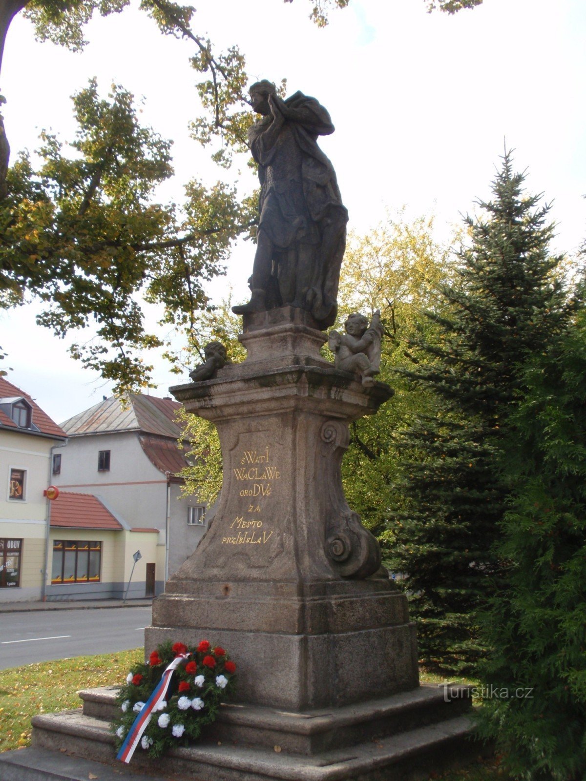 Přibyslav-statuia Sf. Wenceslas
