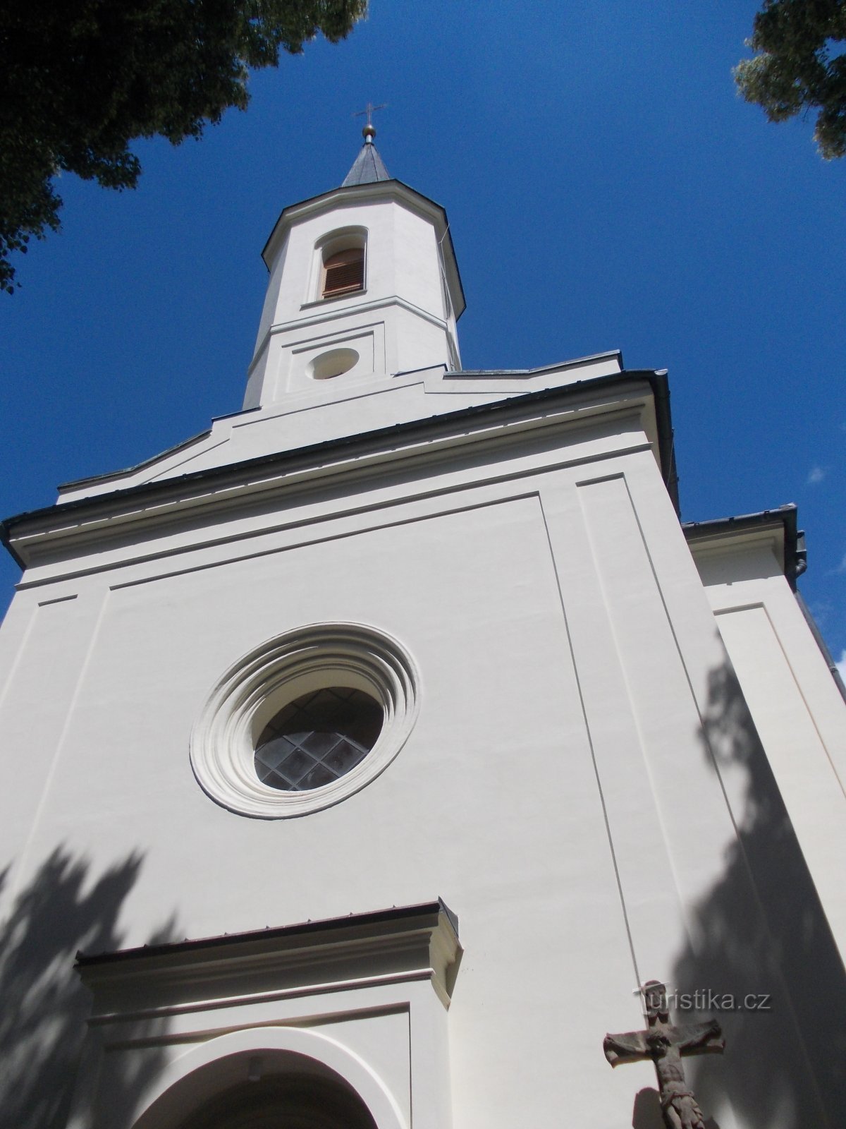 facade with tower