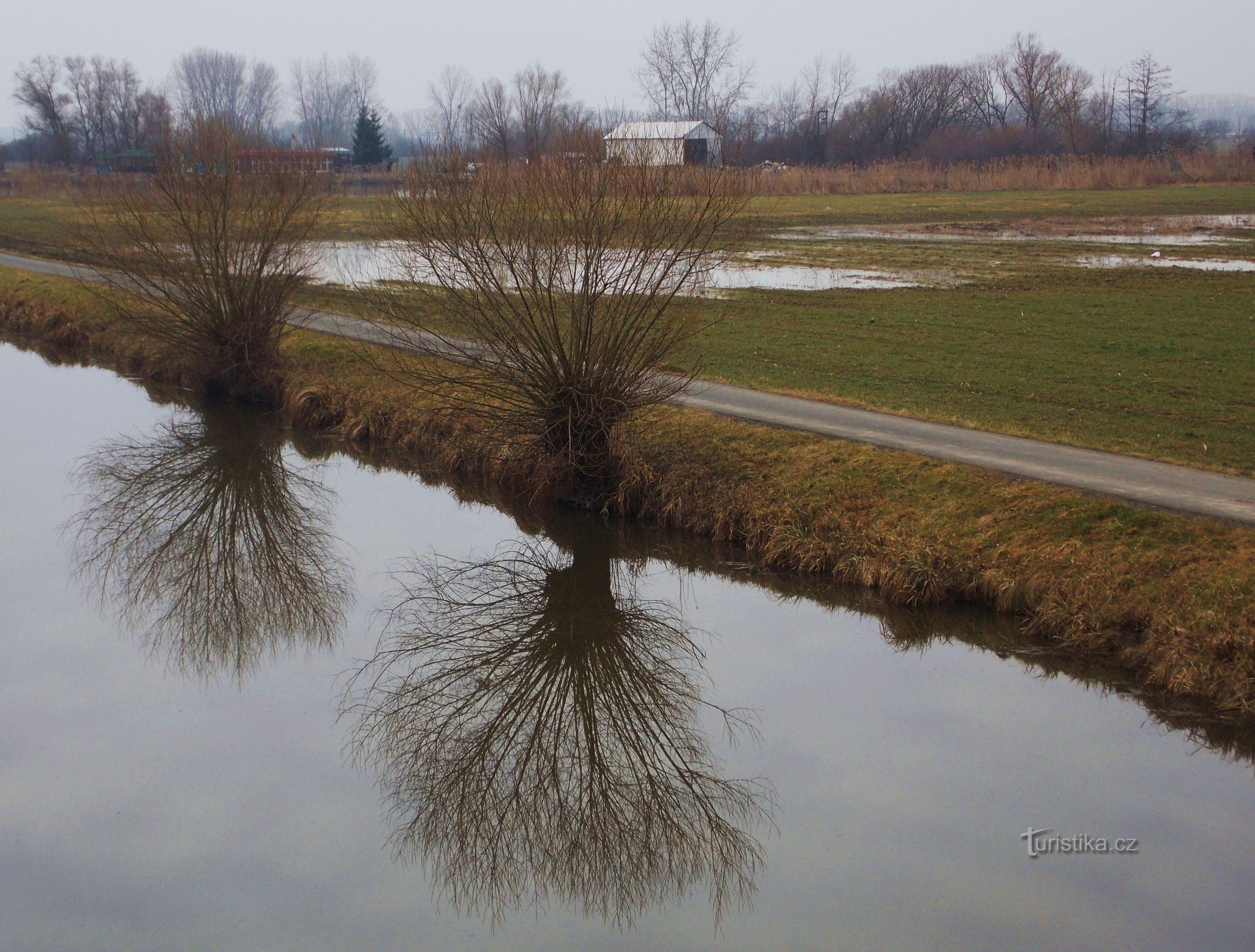 Détente agréable lors d'un voyage le long de la voie navigable sur le canal Baťa