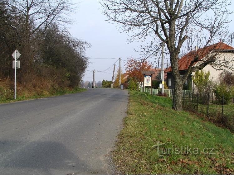 Aankomst in het dorp Hůrka vanuit Staré Jičín