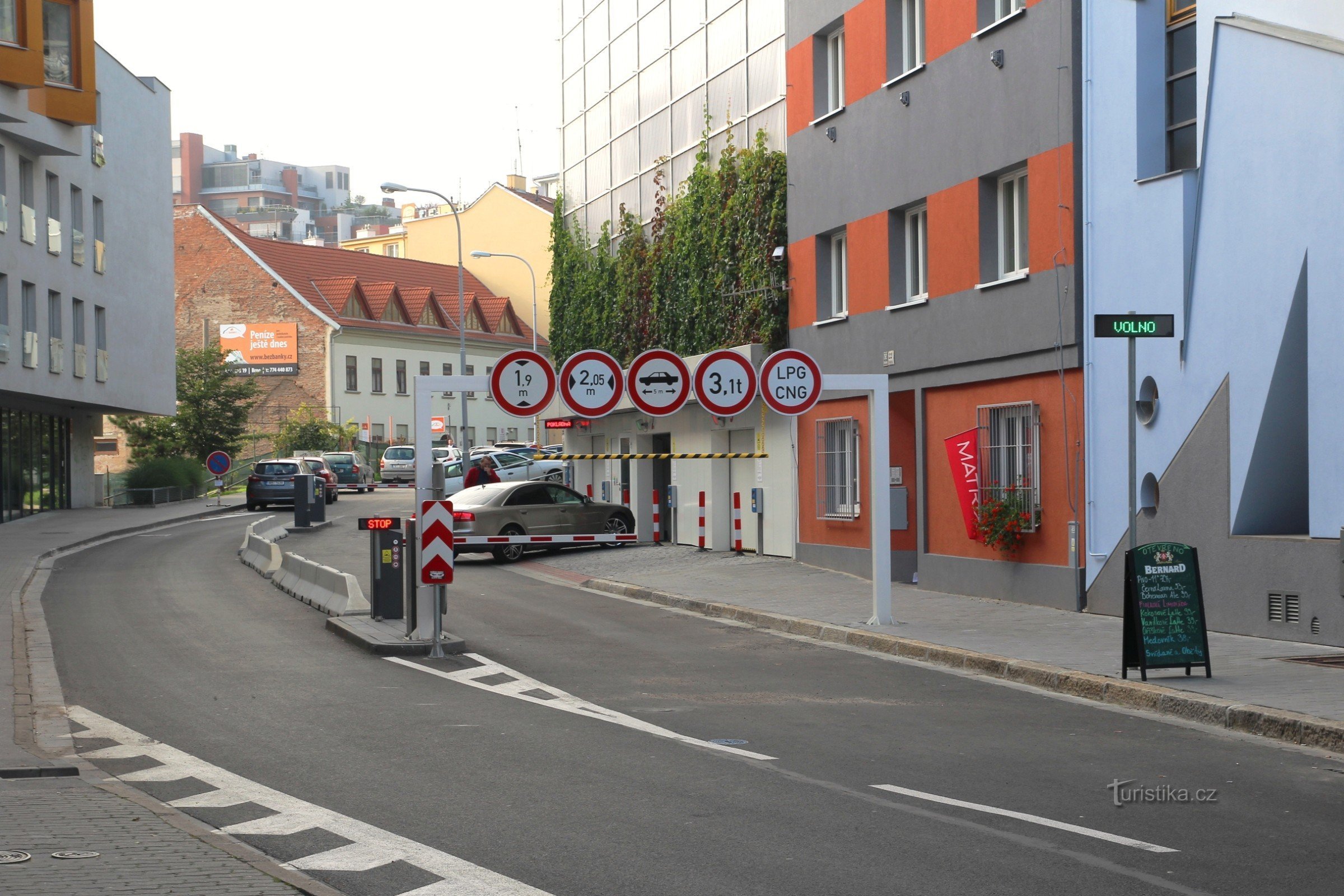 Ankunft von der Kopečné-Straße