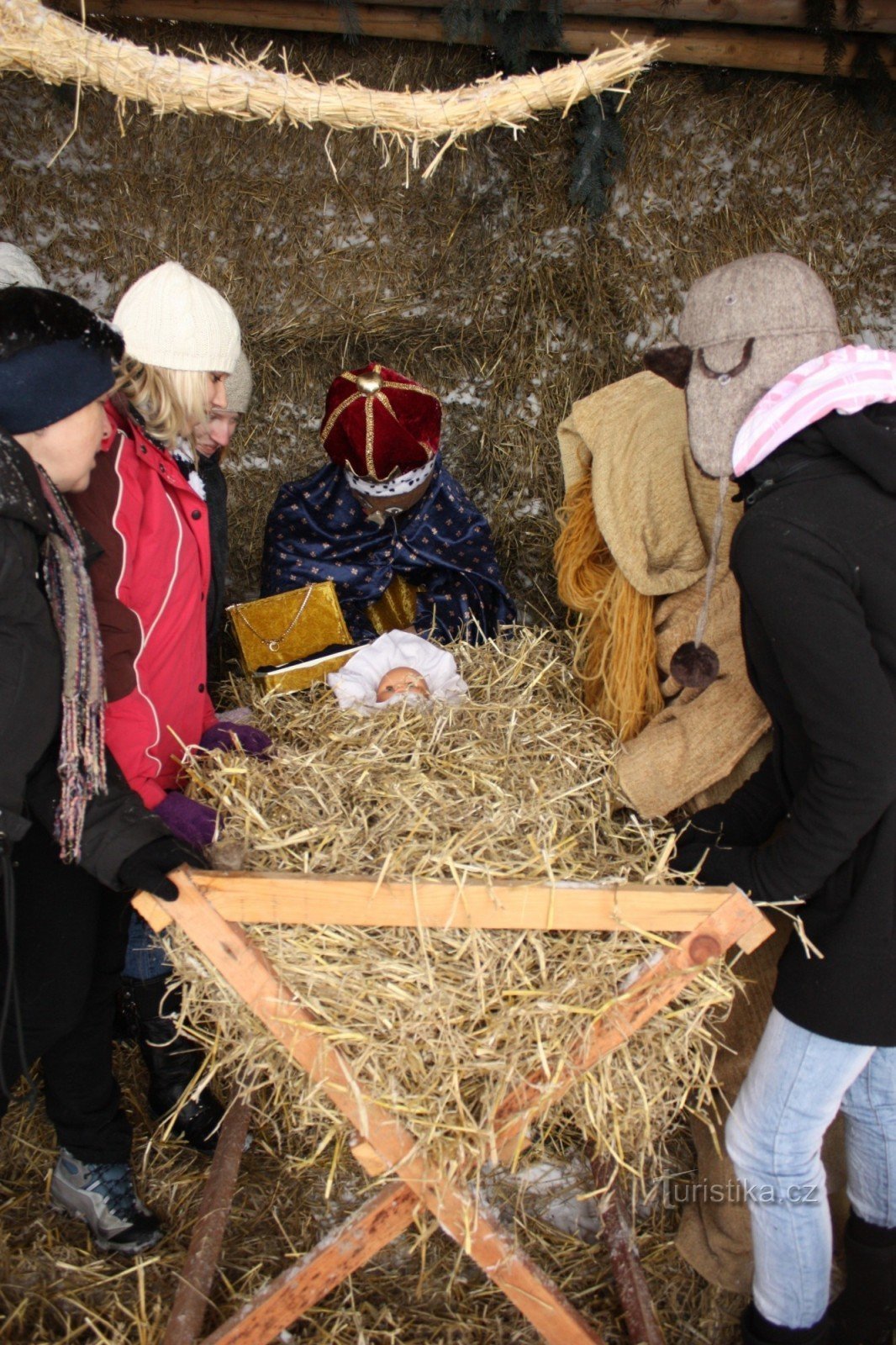 Um presépio natural nas instalações da Escola Secundária de Agricultura em Přerov