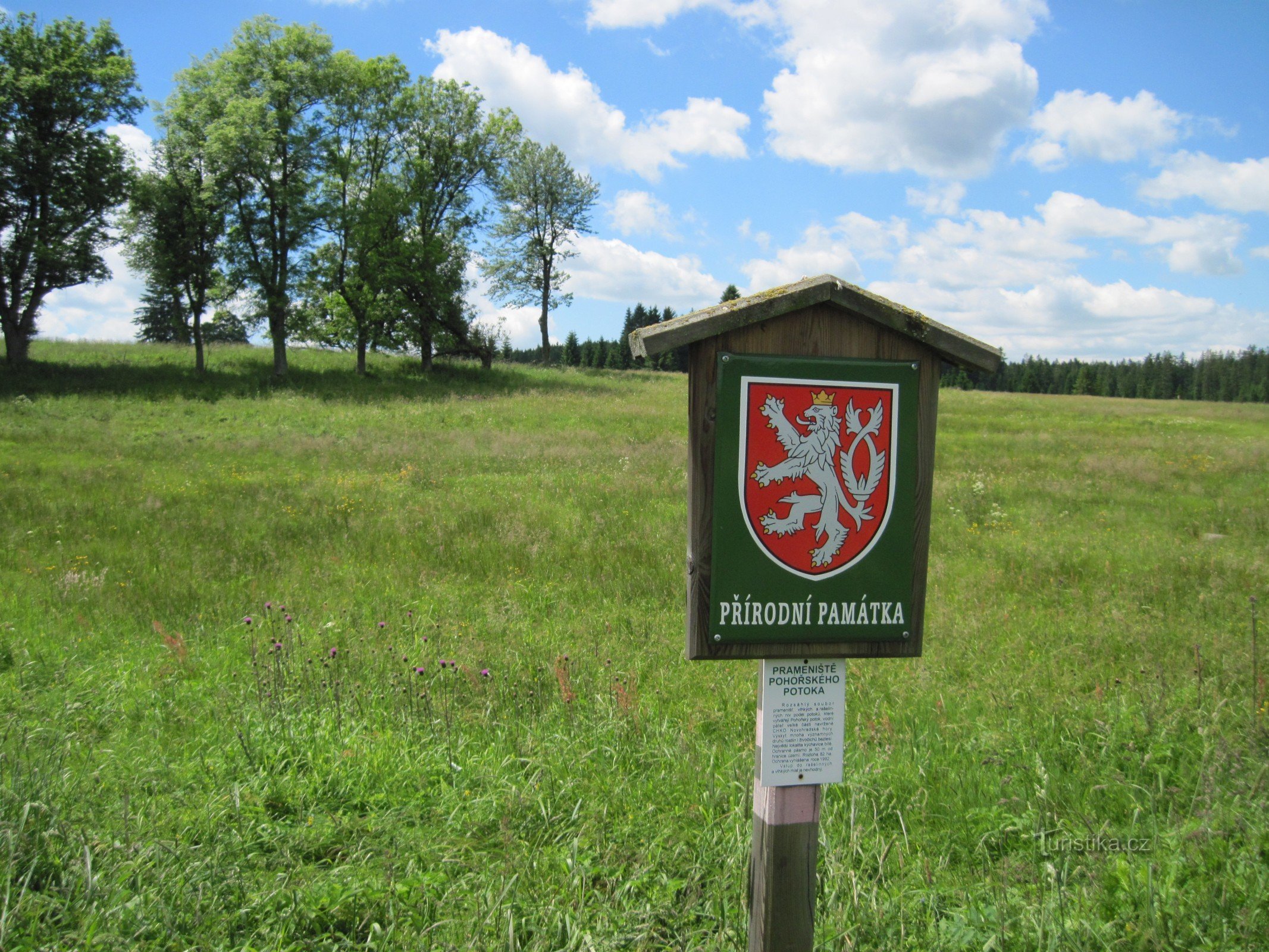 Naturmonument av källan till Pohořský potok