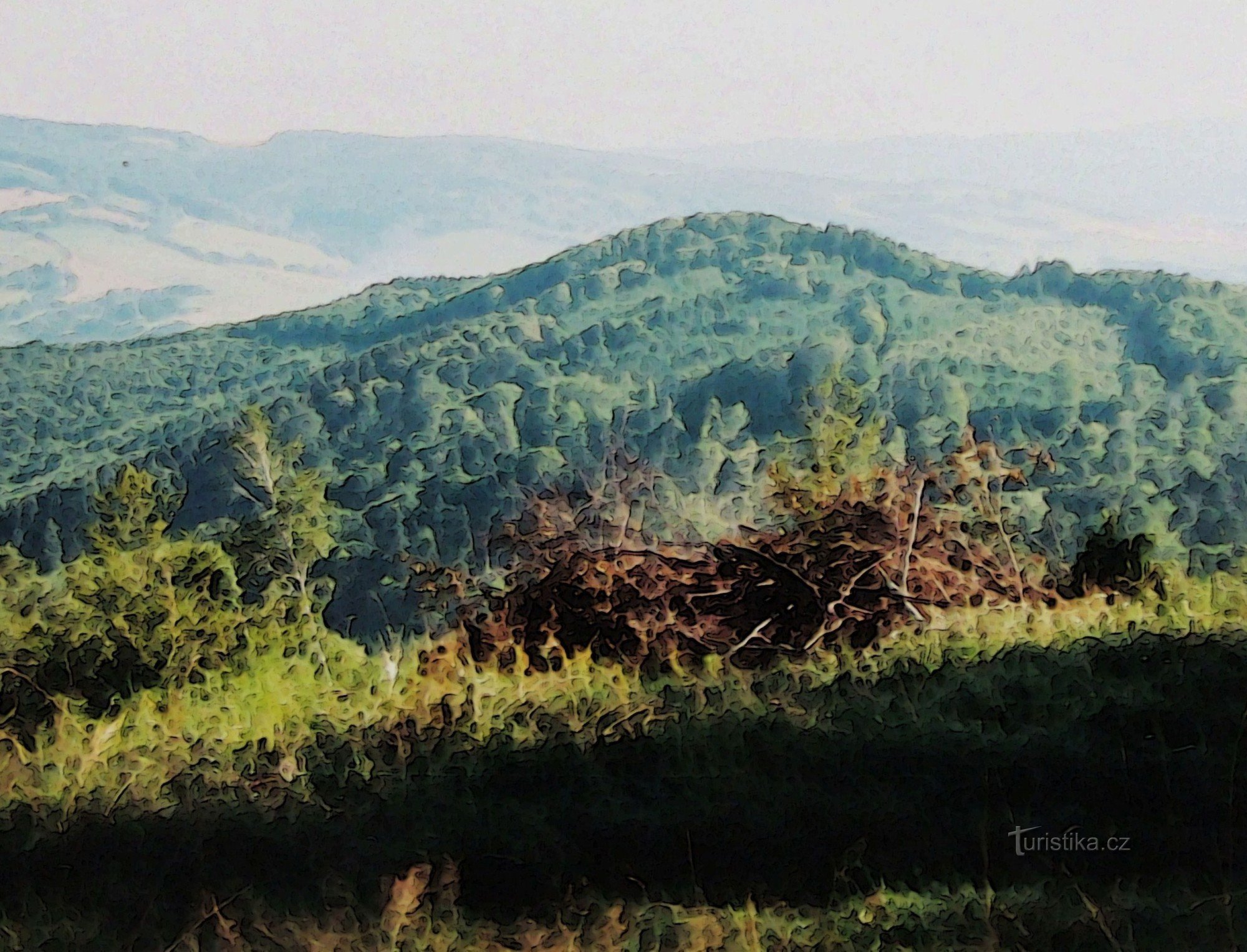 Natürlicher Aussichtspunkt Plošciny (738 m)