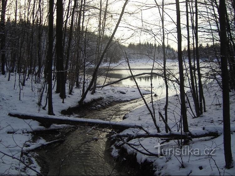 Nebenfluss des Baches Vodicná in den Stausee