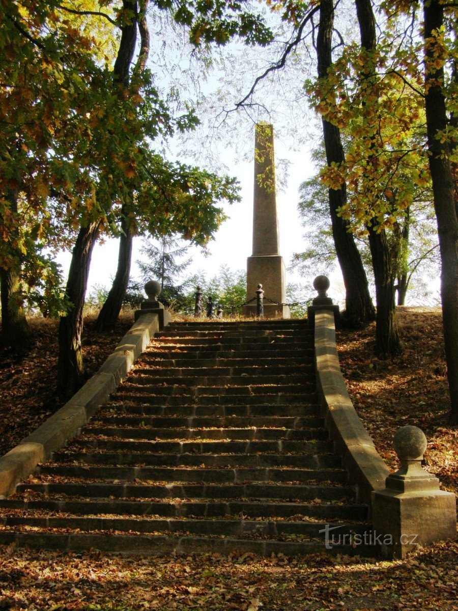 Probluz - park, monument van het Saksische koor