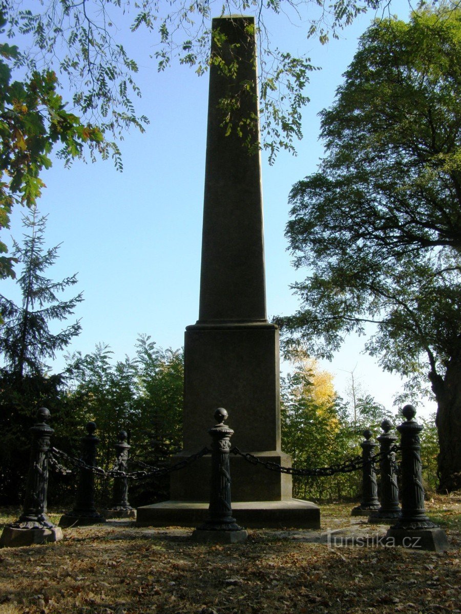 Probluz - park, monument van het Saksische koor