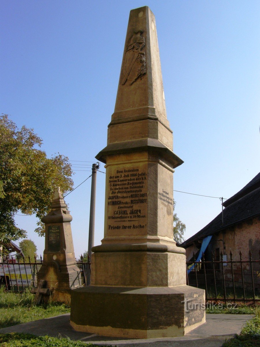 Probluz - en uppsättning monument till slaget 1866