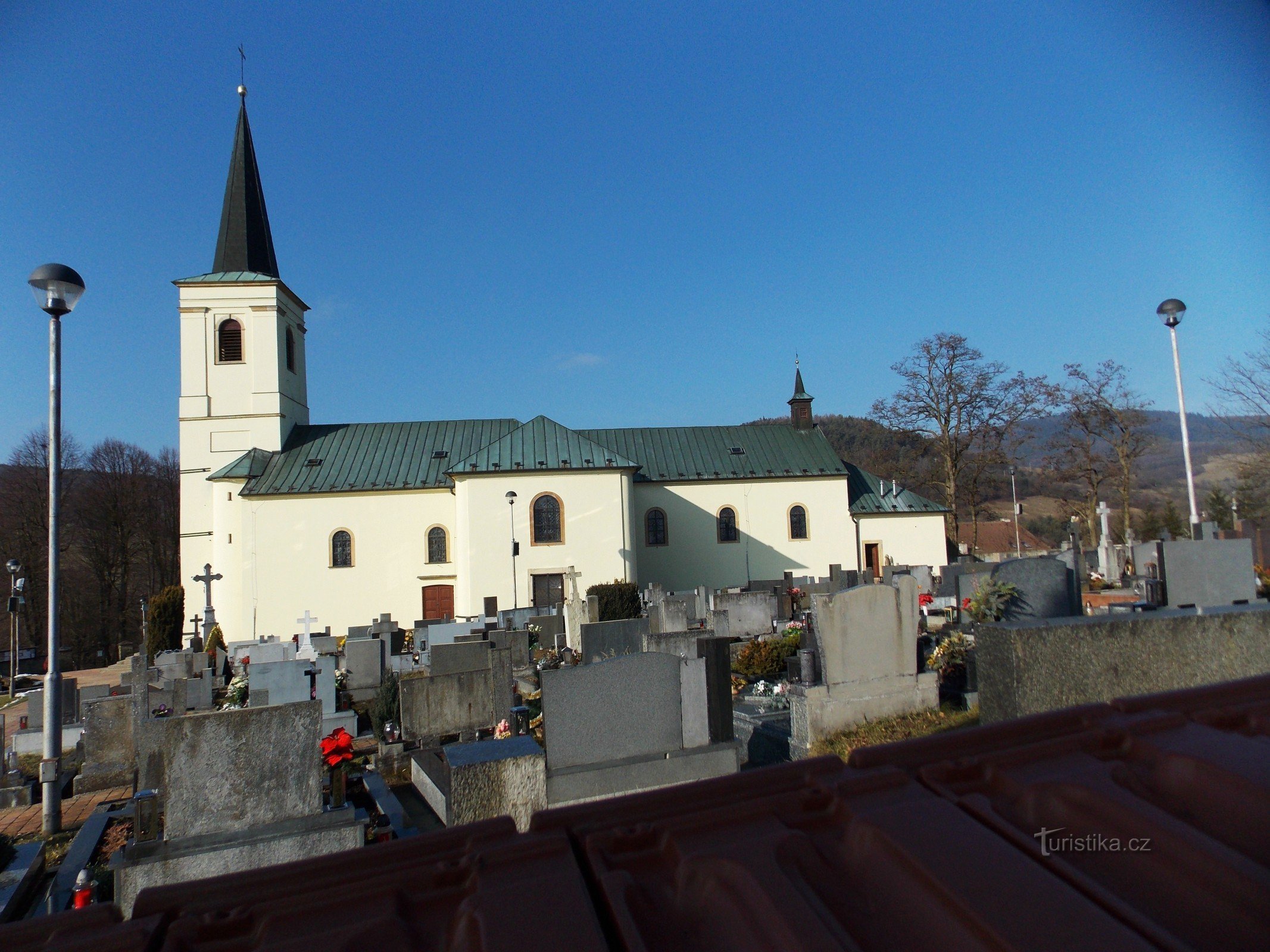 En promenad i Pozlovice nära Luhačovice