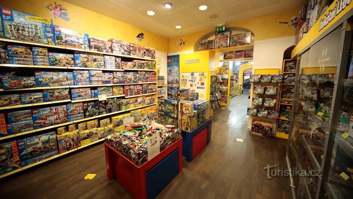 Legomuseets butik i Prag