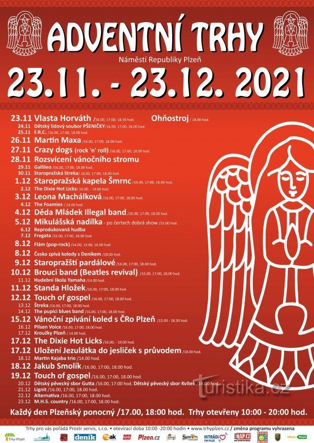 Program of Christmas markets in Pilsen