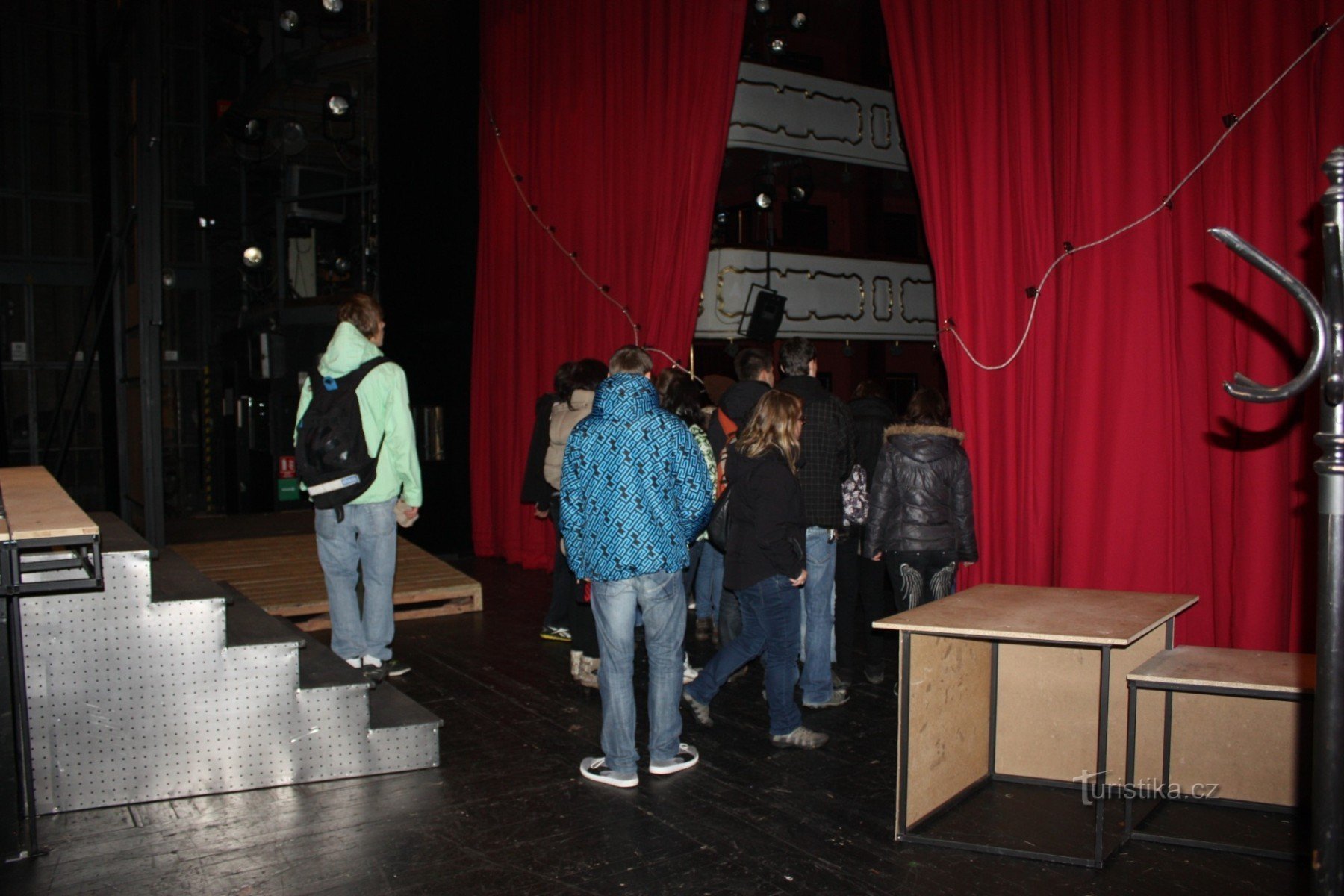 Rundvisning i driftsfaciliteterne i Moravian Theatre Olomouc