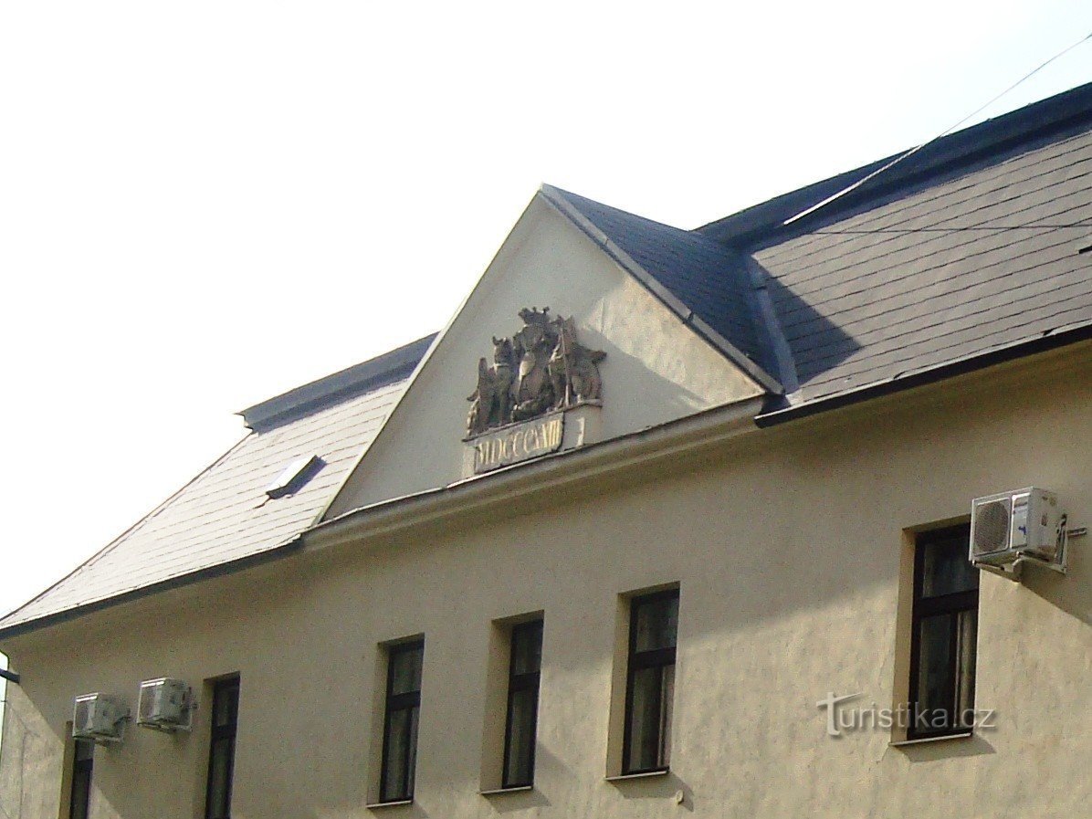 Prostějov-Casa dos Atiradores de Elite do Imperador Josef I.-detalhe-Foto: Ulrych Mir.