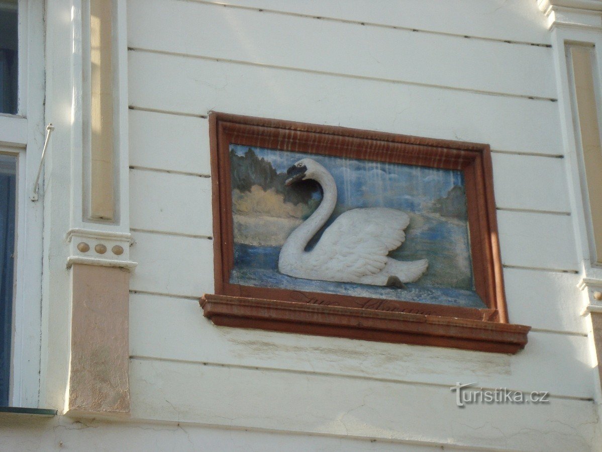 Prostějov-náměstí TGMasaryka-house U Bílá labute-Foto: Ulrych Mir.