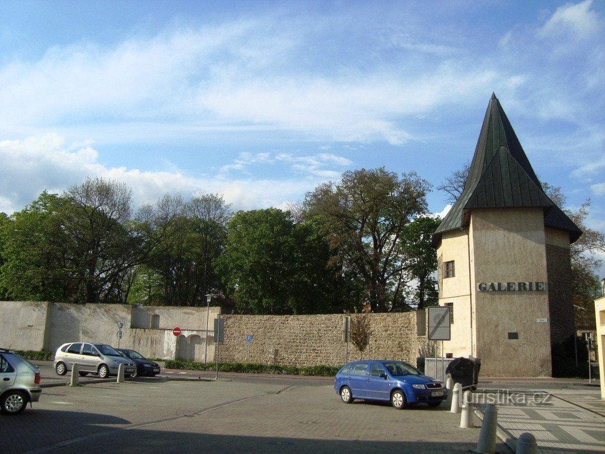 Prostějov-resten van de muren met een bastion-Foto: Ulrych Mir.