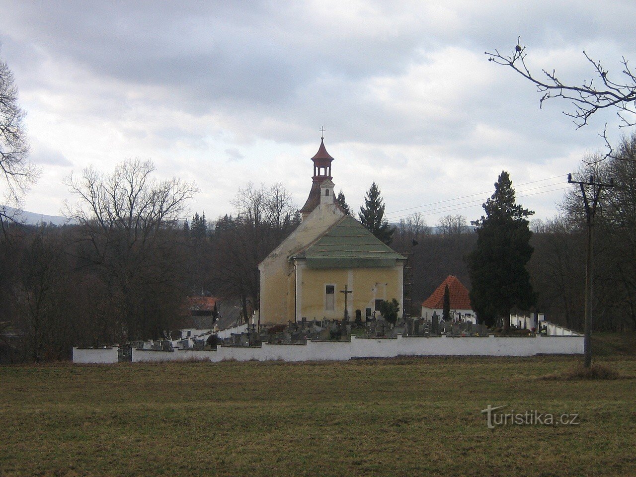 Bereich des ehemaligen Schlosses mit einer Kirche