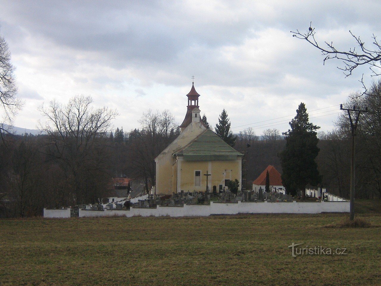 område av det tidigare slottet med en kyrka