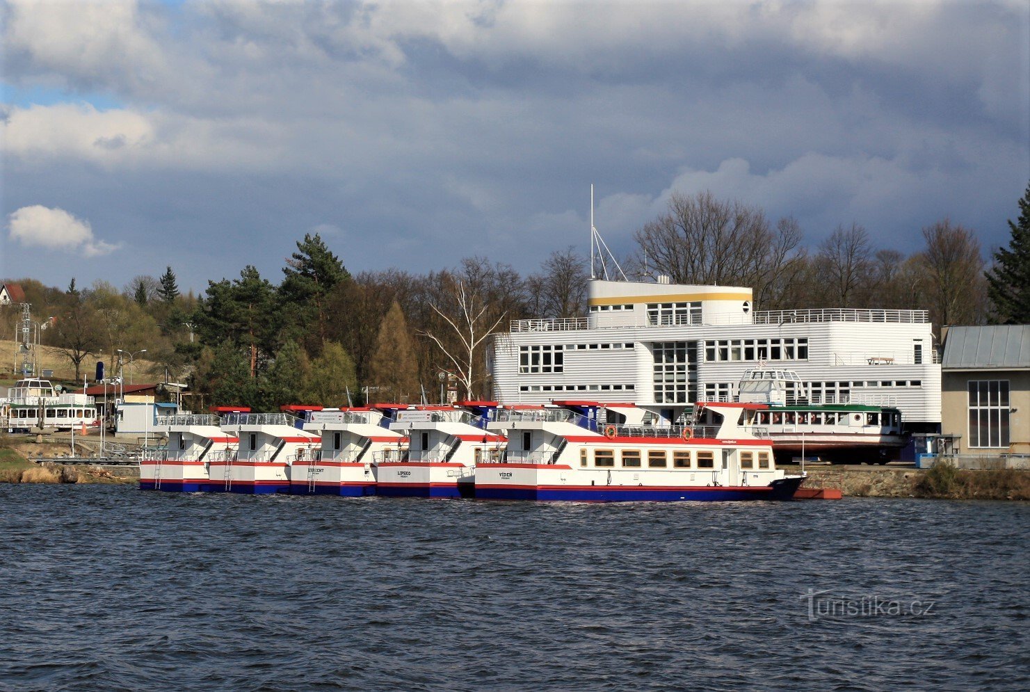 The operational-administrative site of the ship transport of the Transport Company of the City of Brno with its fleet of ships