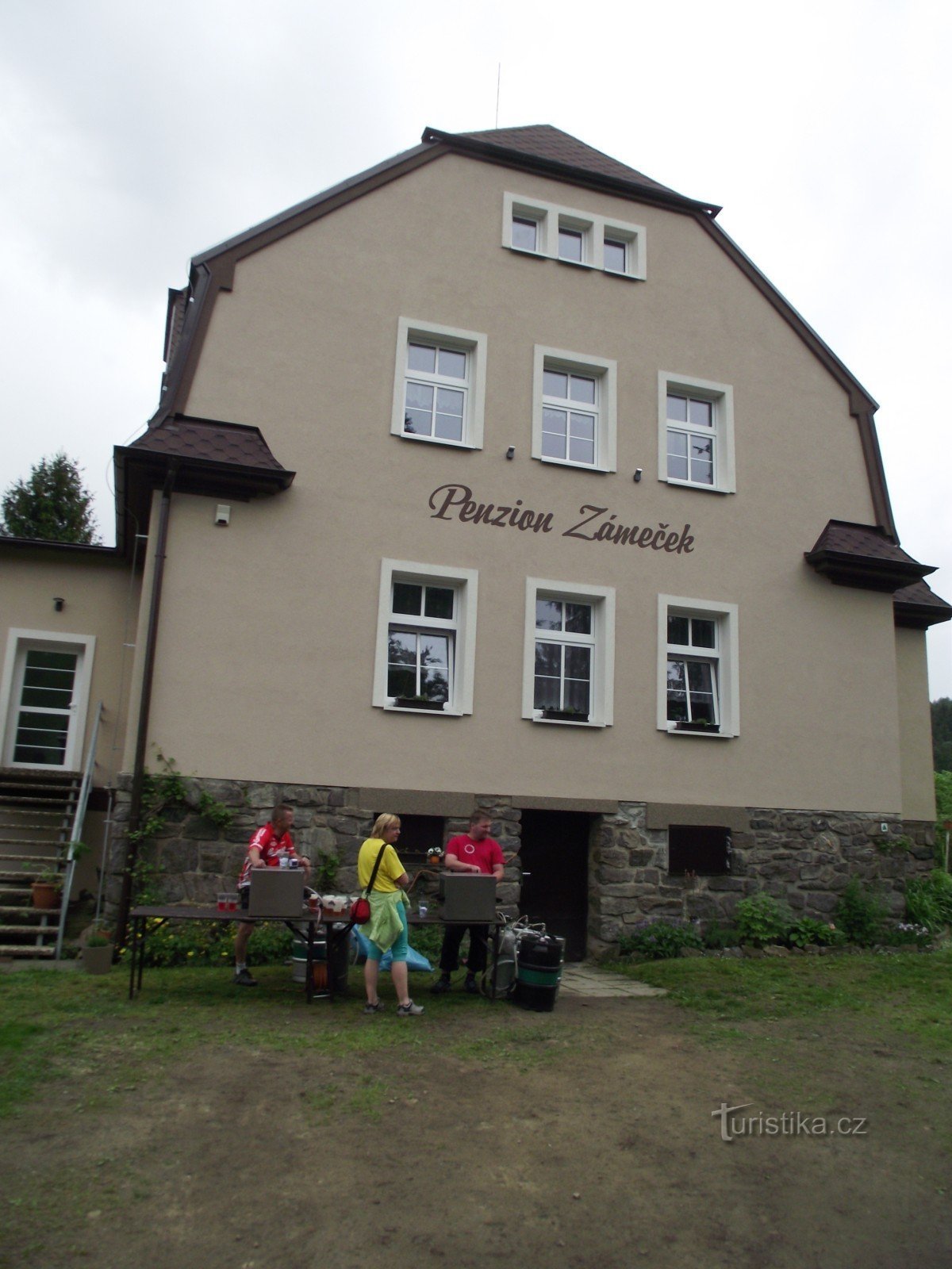 the front of the guesthouse