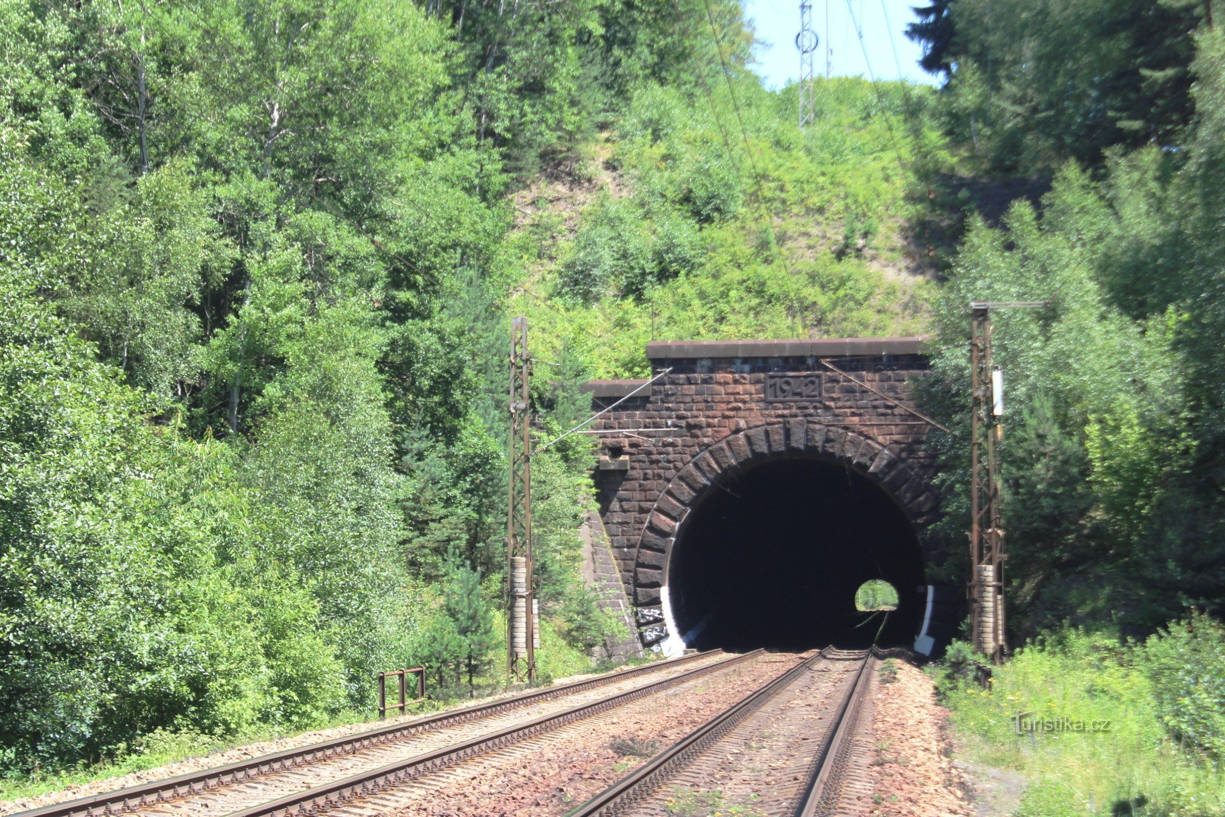 View through the upper tunnel