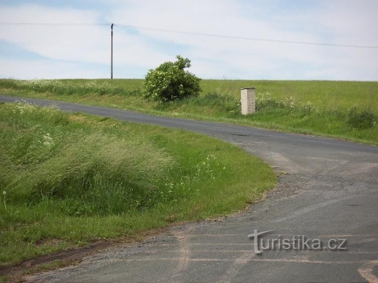 Prusice - strada che porta a Prusice: Questa è la strada per Prusice.