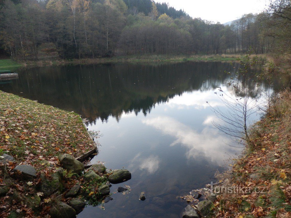 Flow-through pond, this is where the fish crossing begins