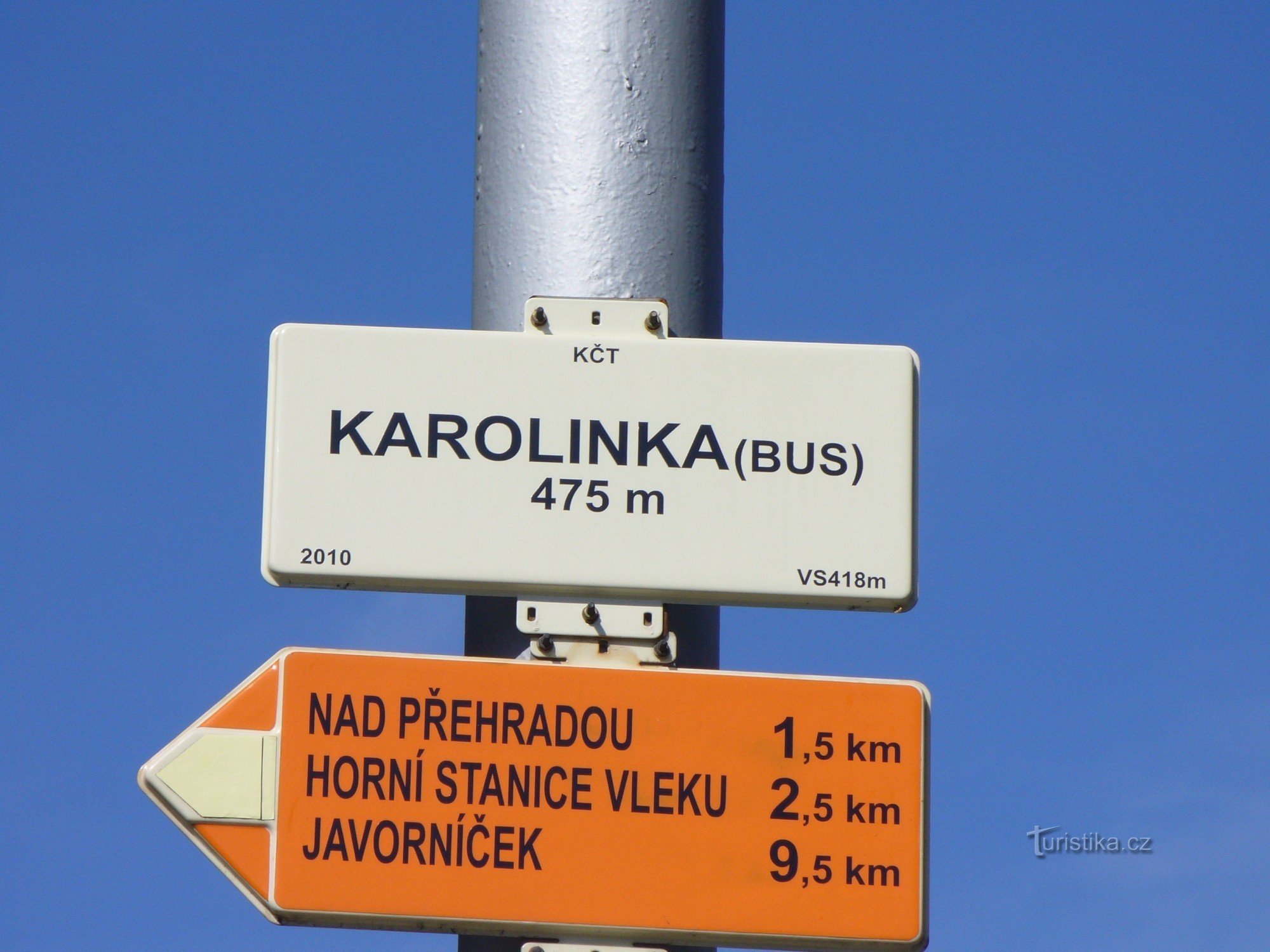 First signpost - Karolinka (BUS)