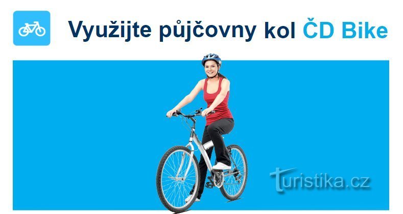 Aluguer de bicicletas da Czech Railways -