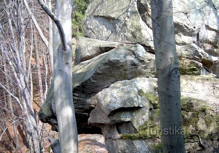 Pulčín-Felsen und Umgebung