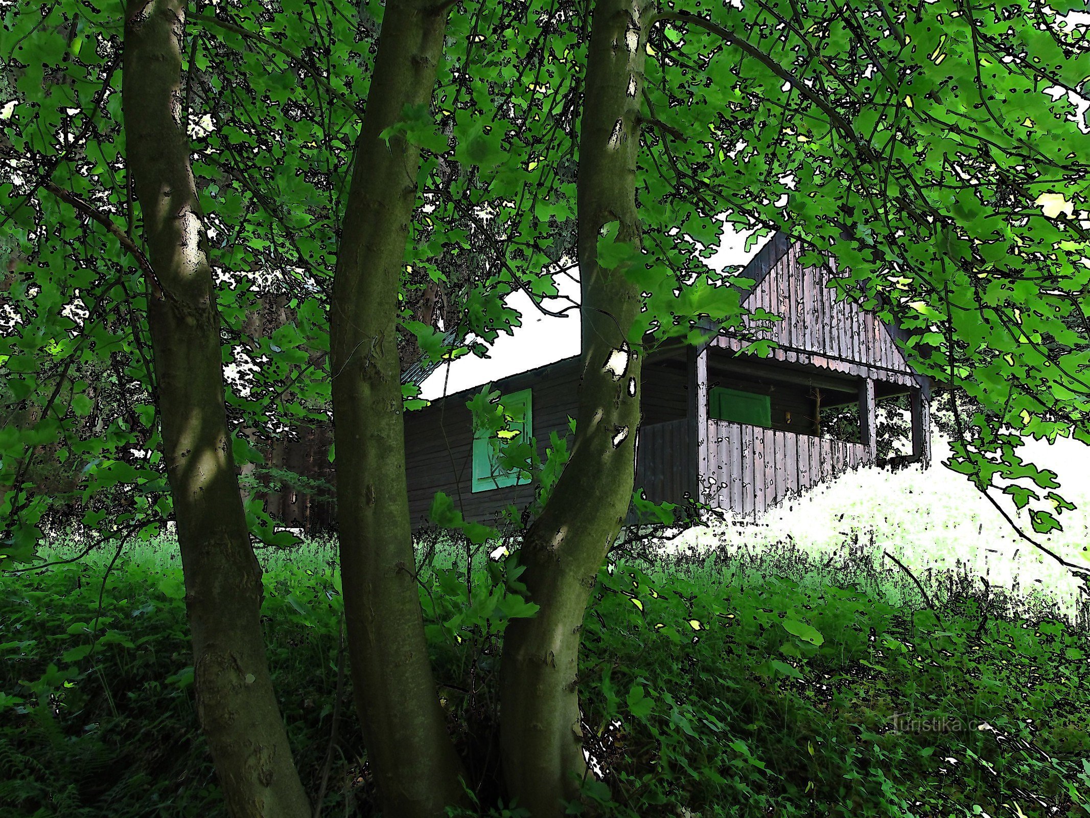 Pulčínsko - ein Brunnen in der Nähe der Landstreicherhütte unter den fünf Kirchen