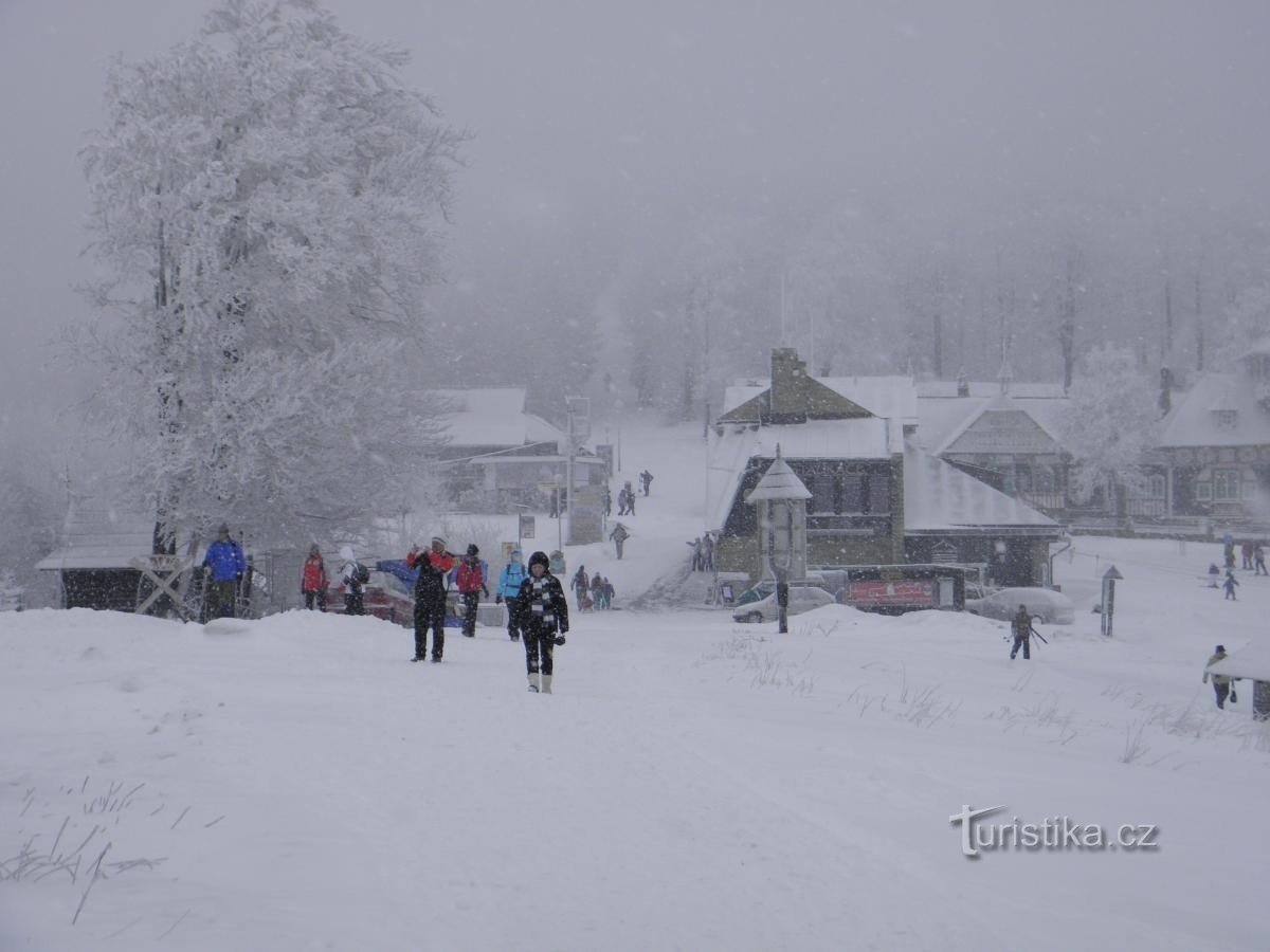 Pustevny e Radhošť no inverno