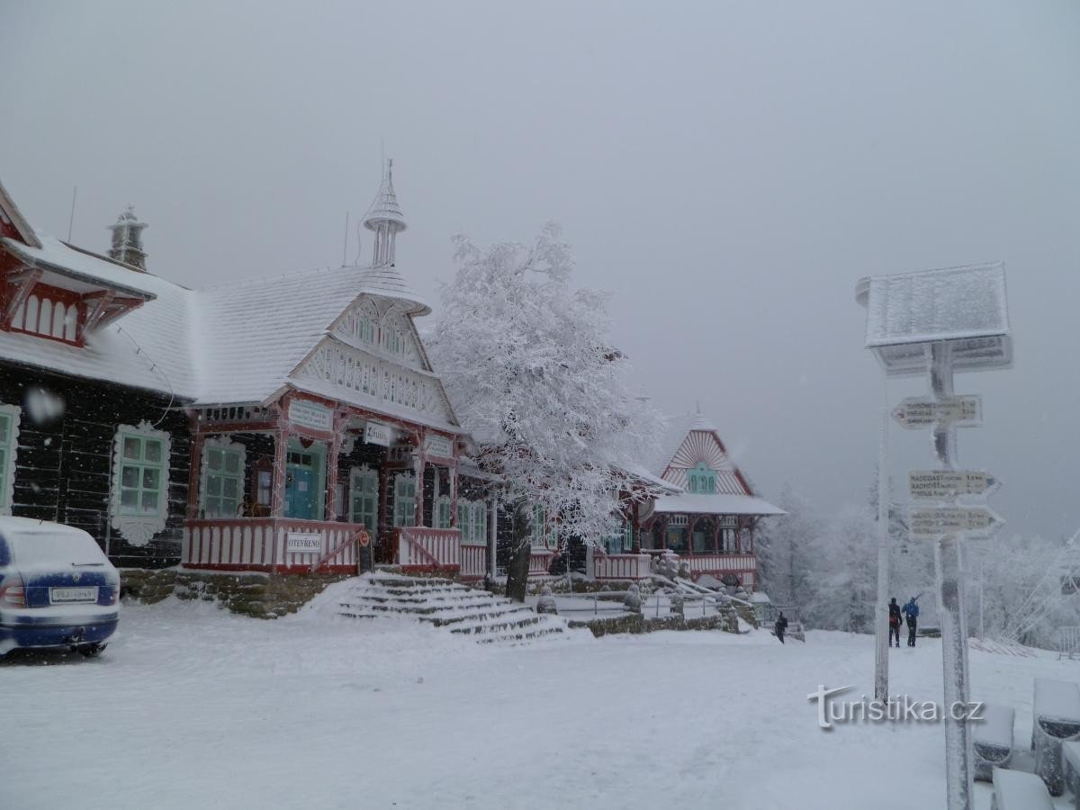 Pustevny e Radhošť no inverno