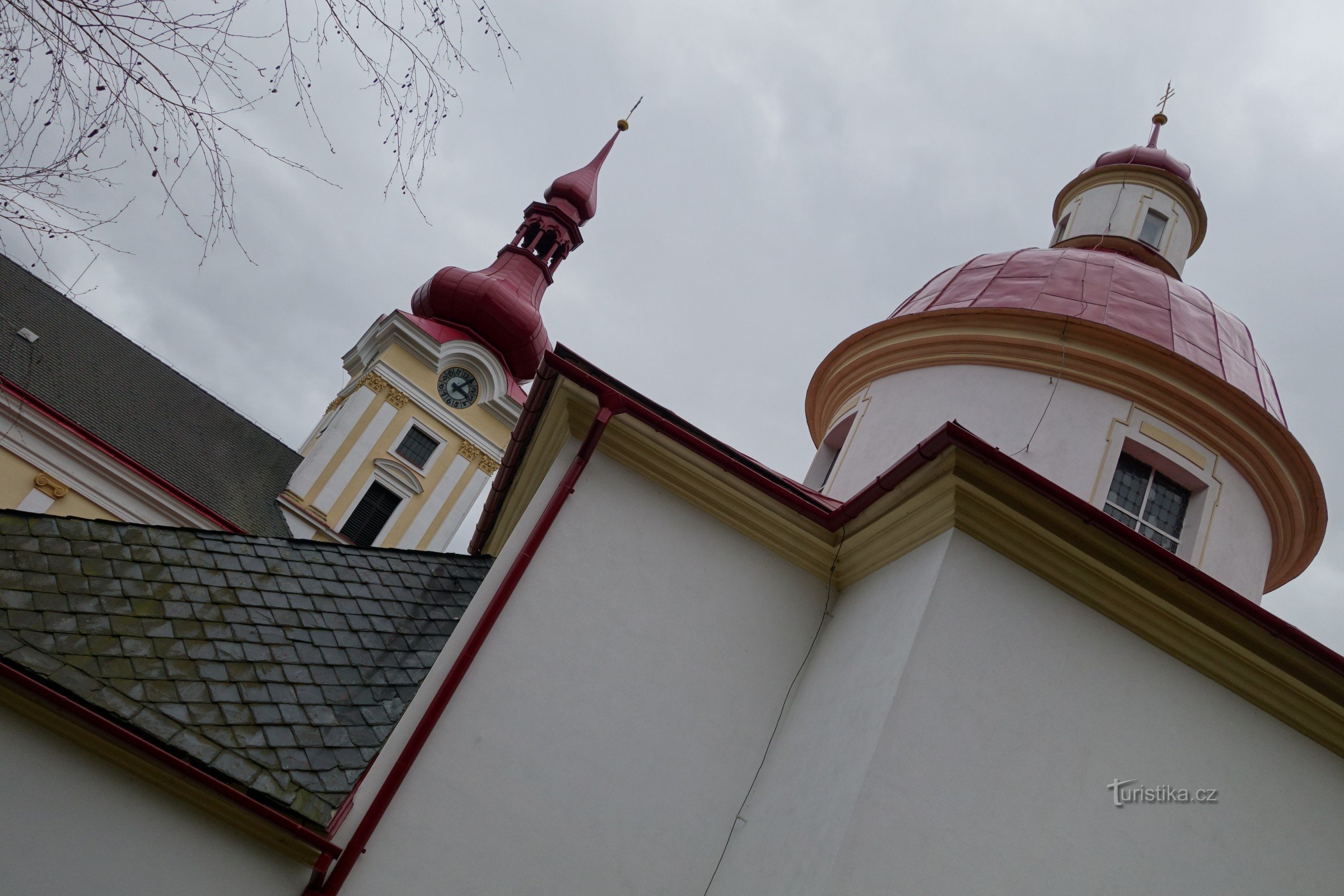 Pustiměř - rotonde van St. Pantaleona, benedictijnenklooster, kapel van St. Anne en de kerk van St. Benedictus