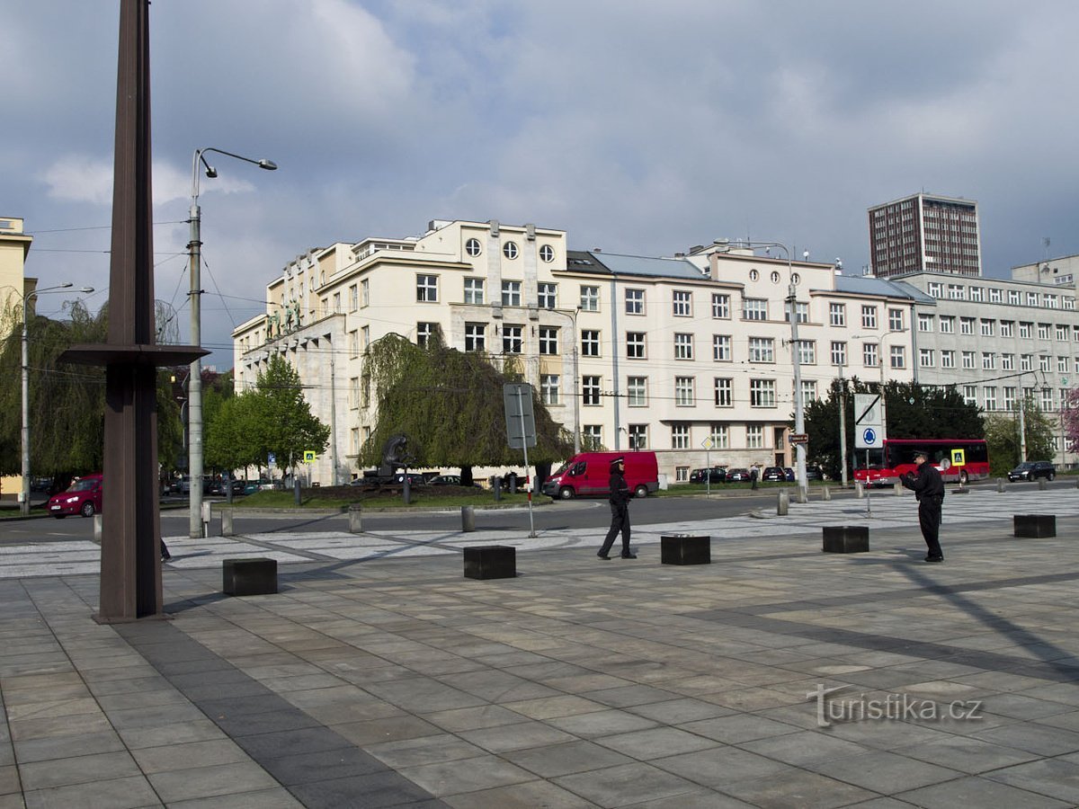 Ursprünglicher Standort am Kreisverkehr am Prokešov náměstí