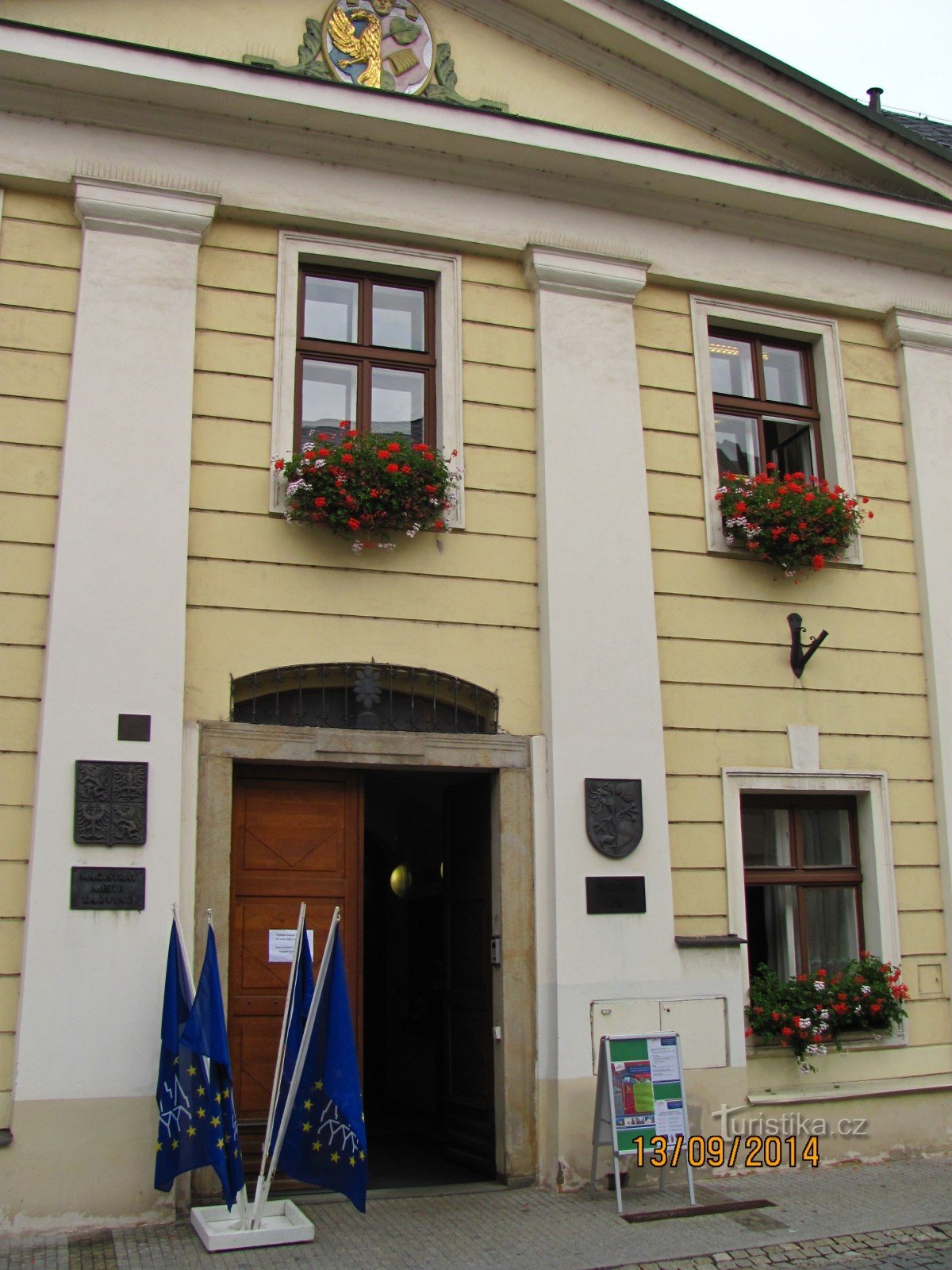 Town hall with a Renaissance tower: Karviná