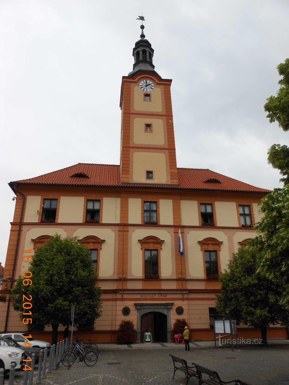 town hall with tower