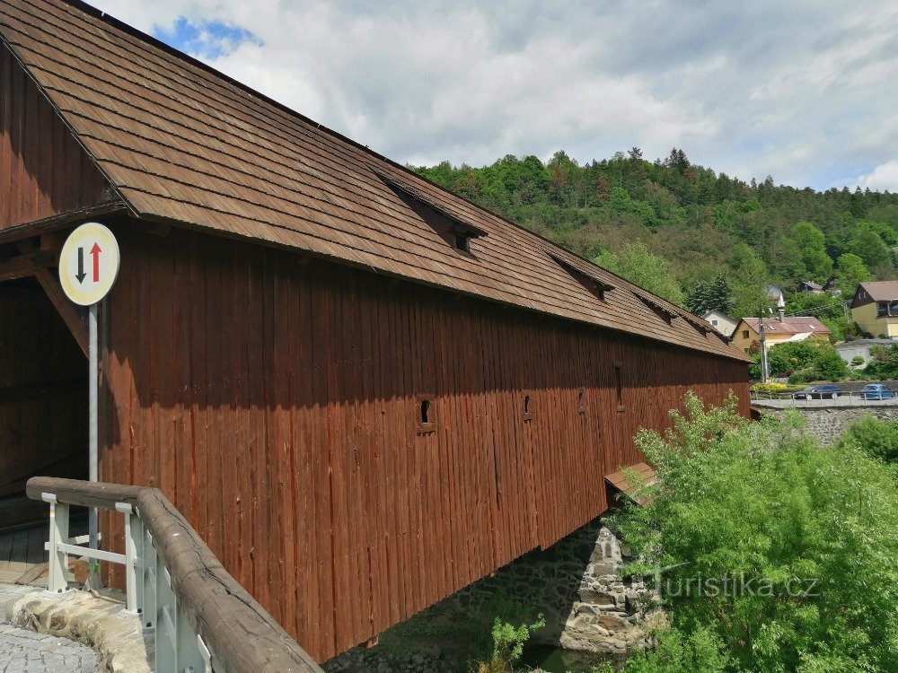 Radošovský houten brug - Kyselka