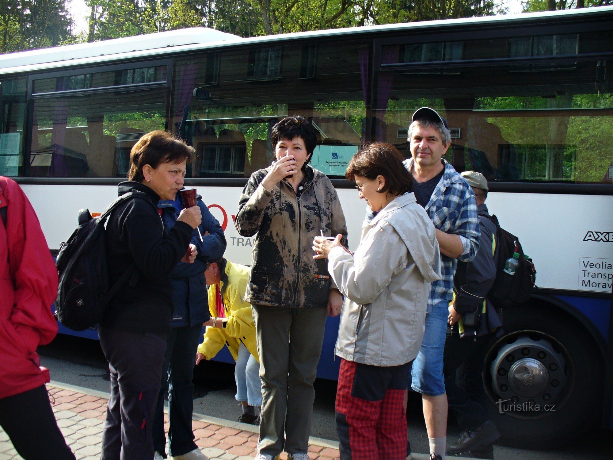 Caffè mattutino in autobus