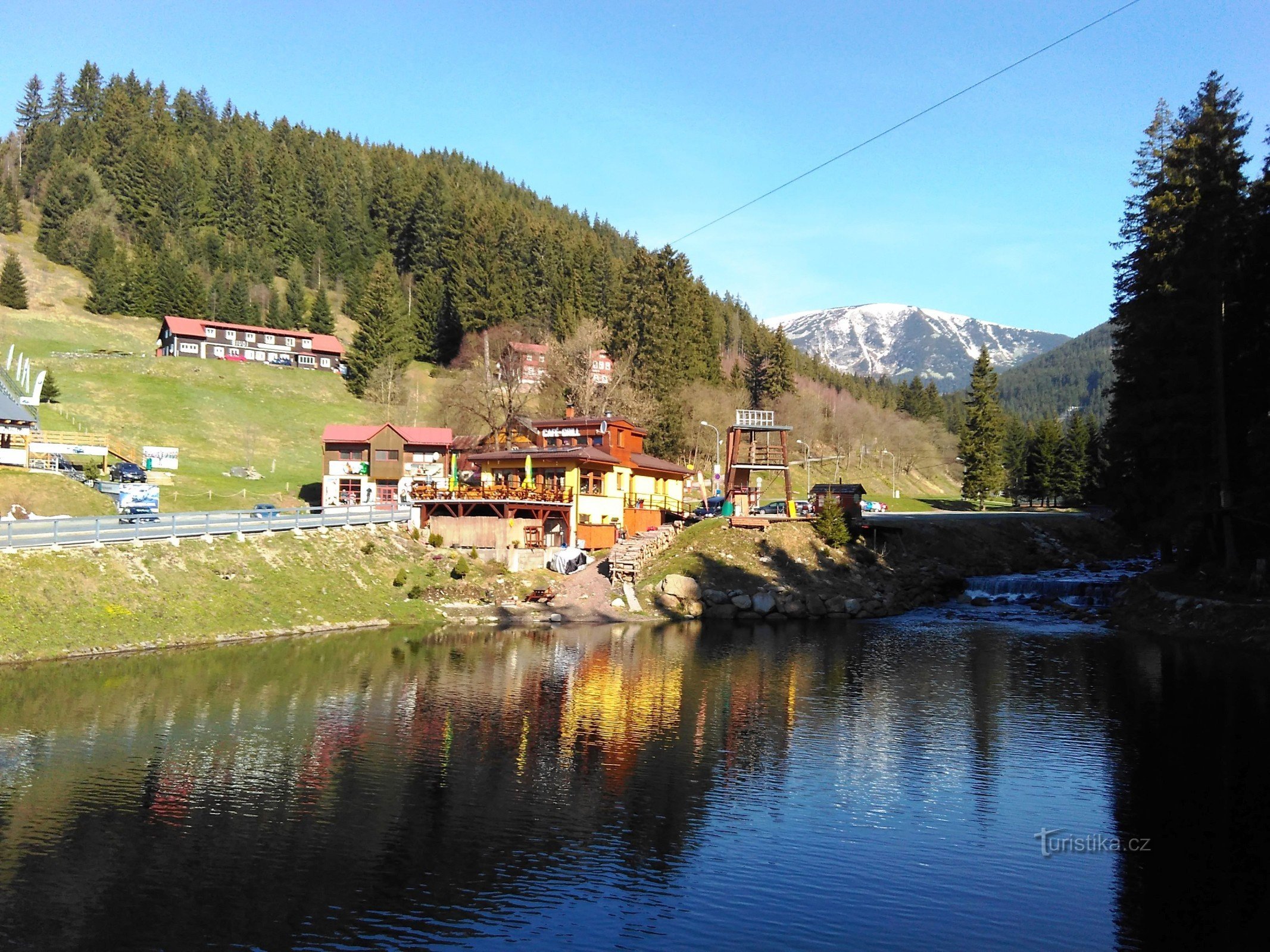 morning Sněžka from Pece pod Sněžkou