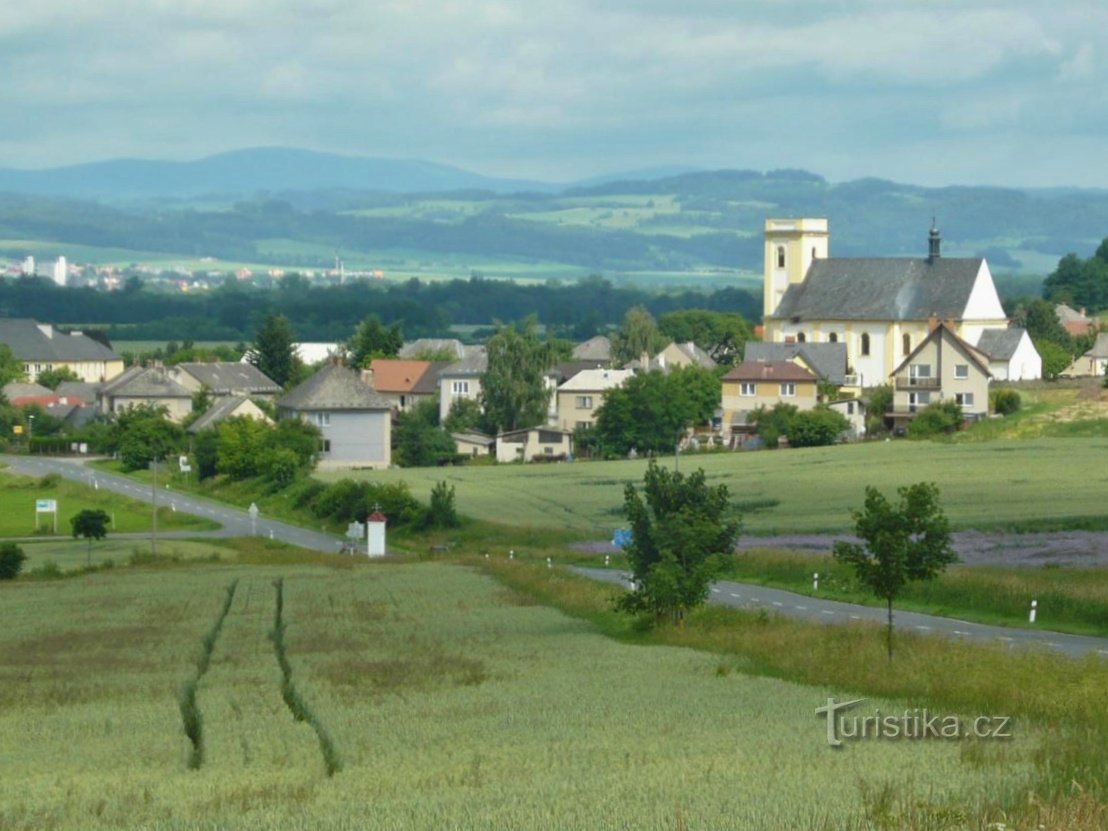 morgens oberhalb von Dubick (auf dem Rückweg von Uničov)