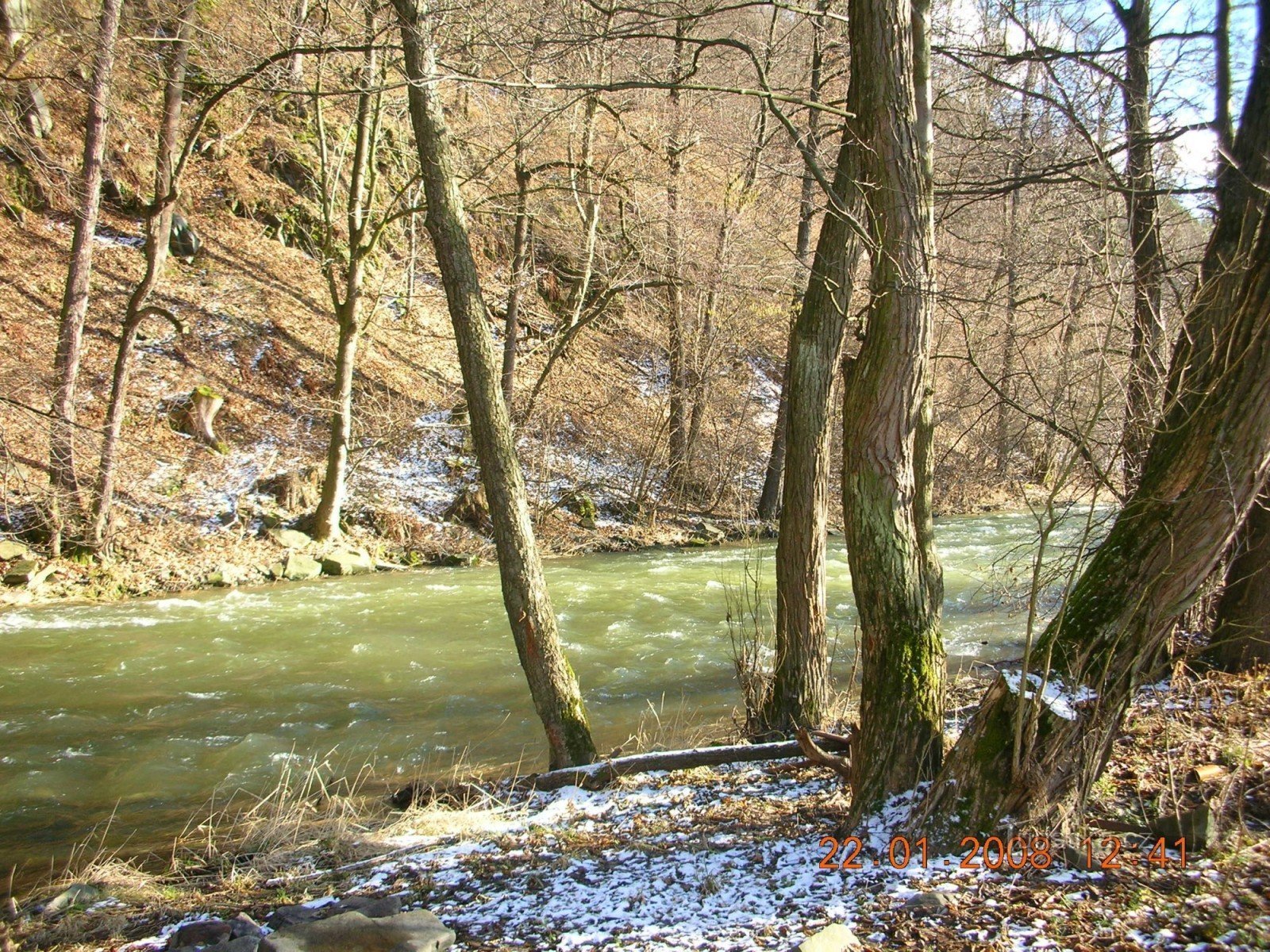 Odra rivier in de winter