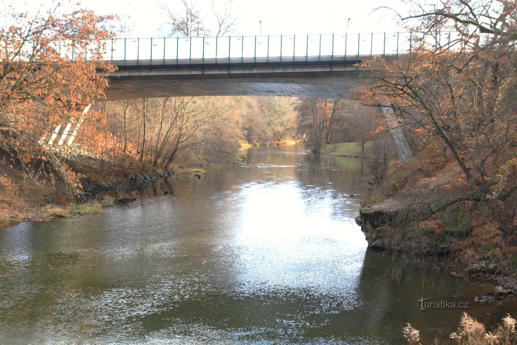 The Svratka River at the exit from the Pisarecké tunnel