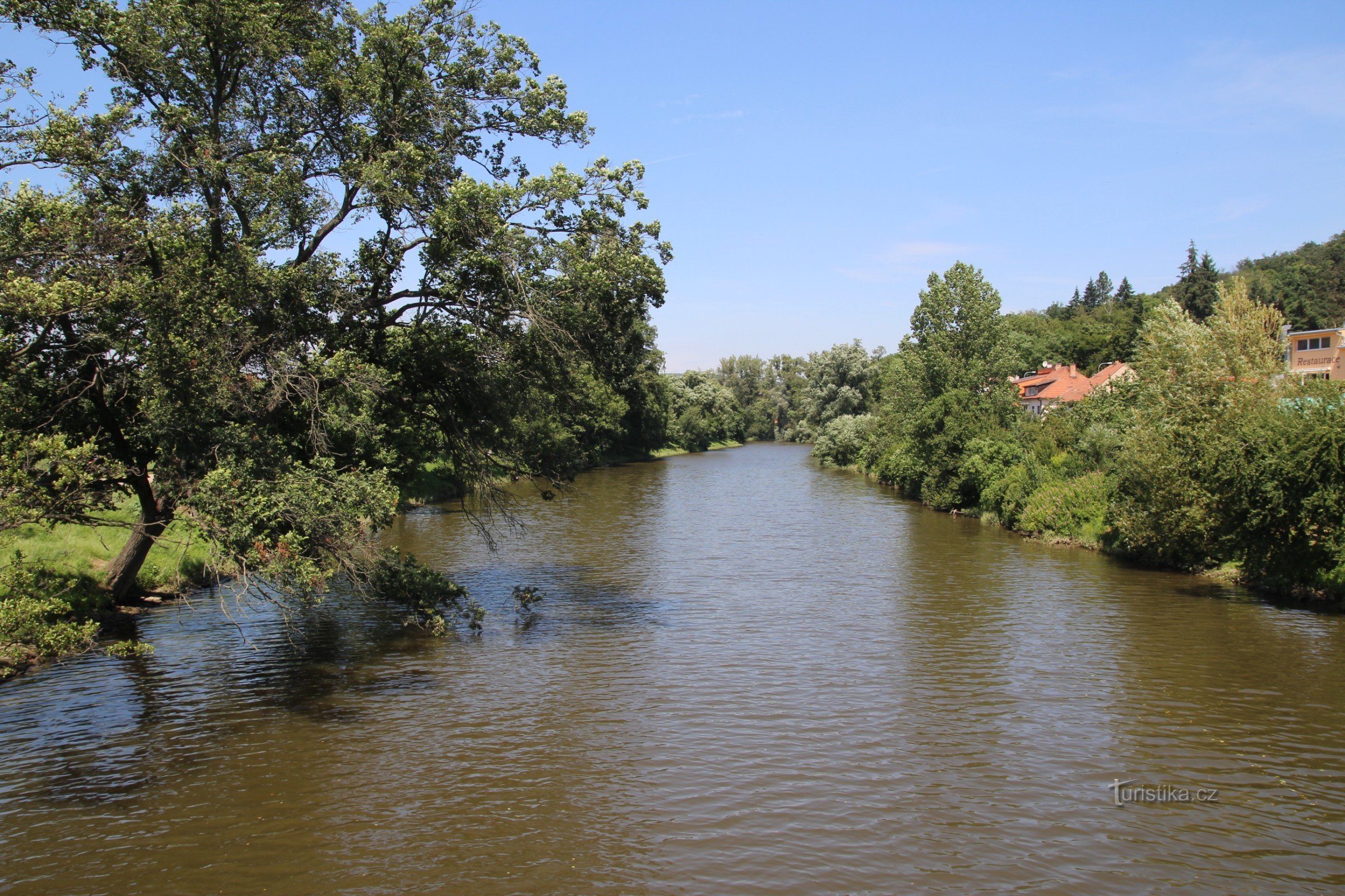 Rzeka Svratka w Brnie-Bystrcu