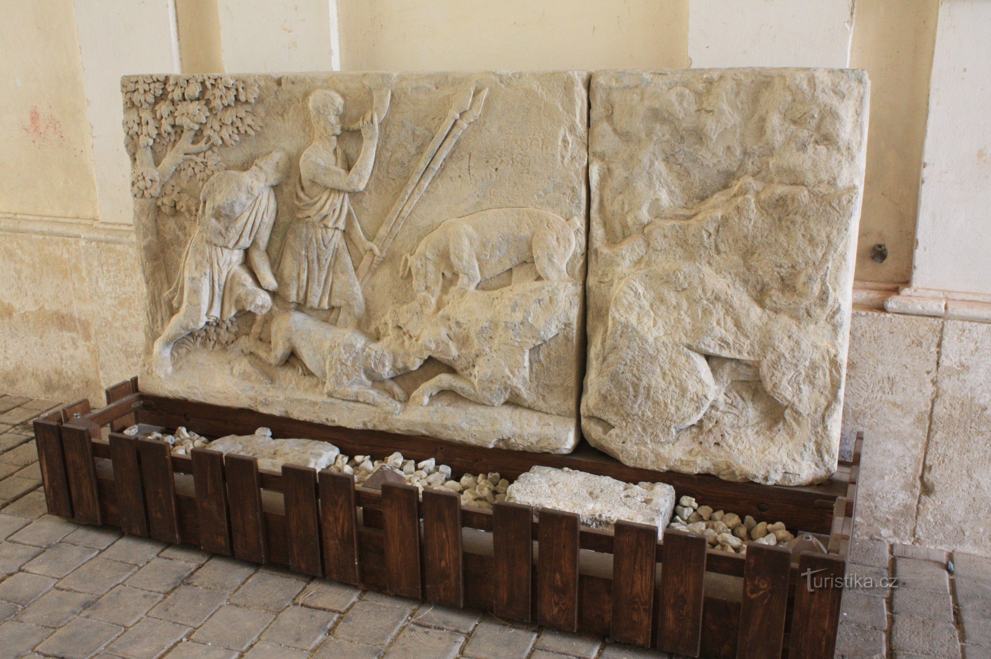 Reliefs from the Katzelsdorf grove at Valtice Castle