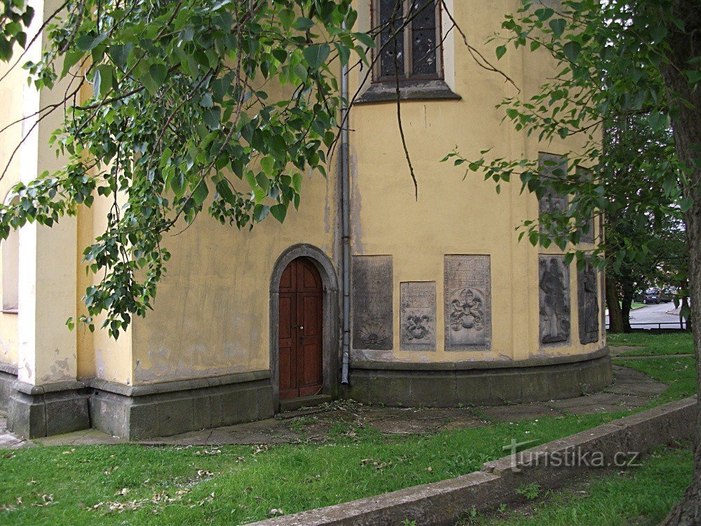 Renaissance tombstones at the church of St. Havel