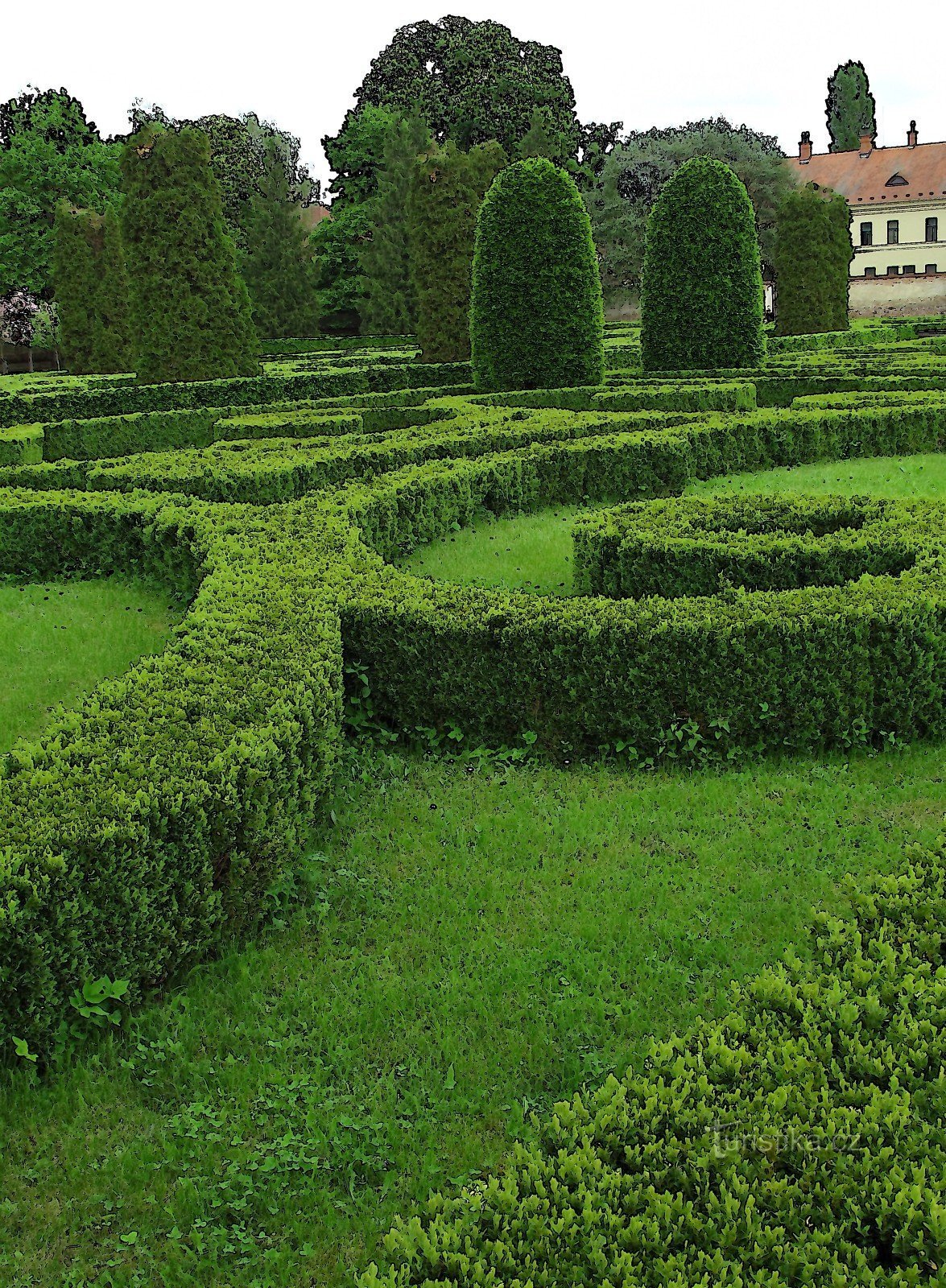 Giardino del castello rinascimentale a Bučovice