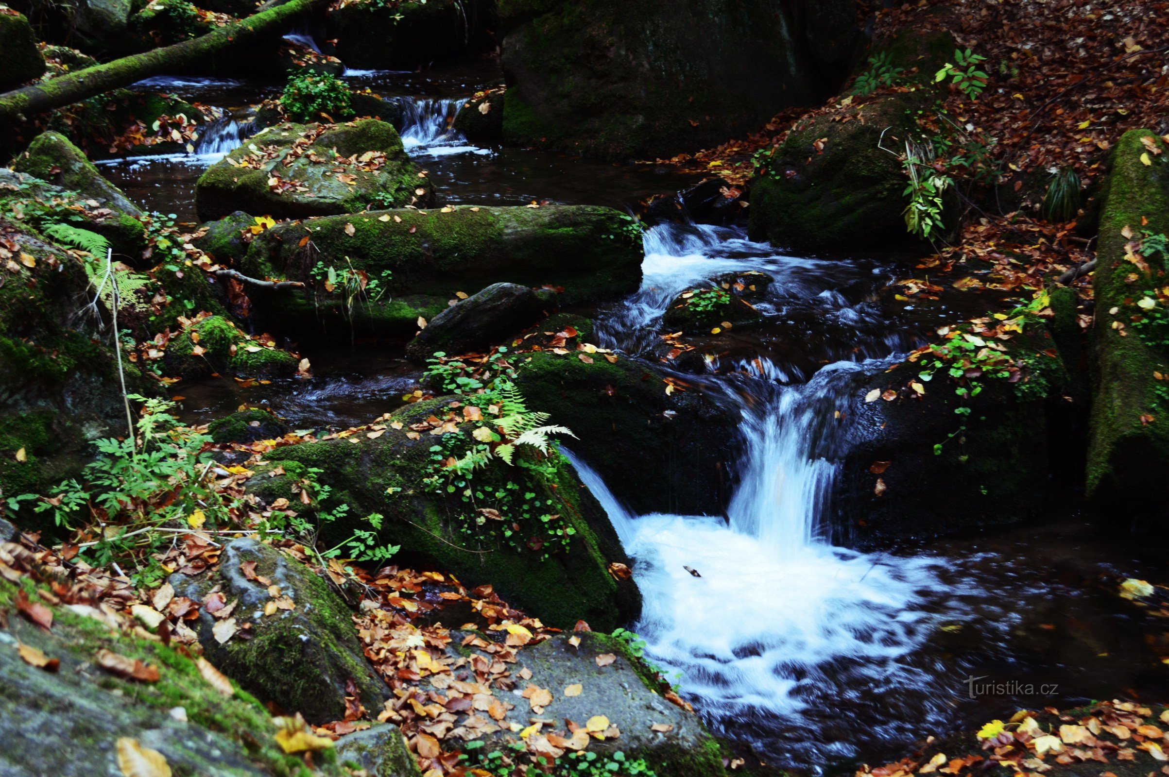 Rešov waterfalls in autumn