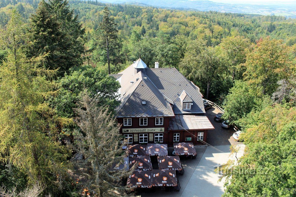 Ristorante Diana, vista dalla torre di osservazione