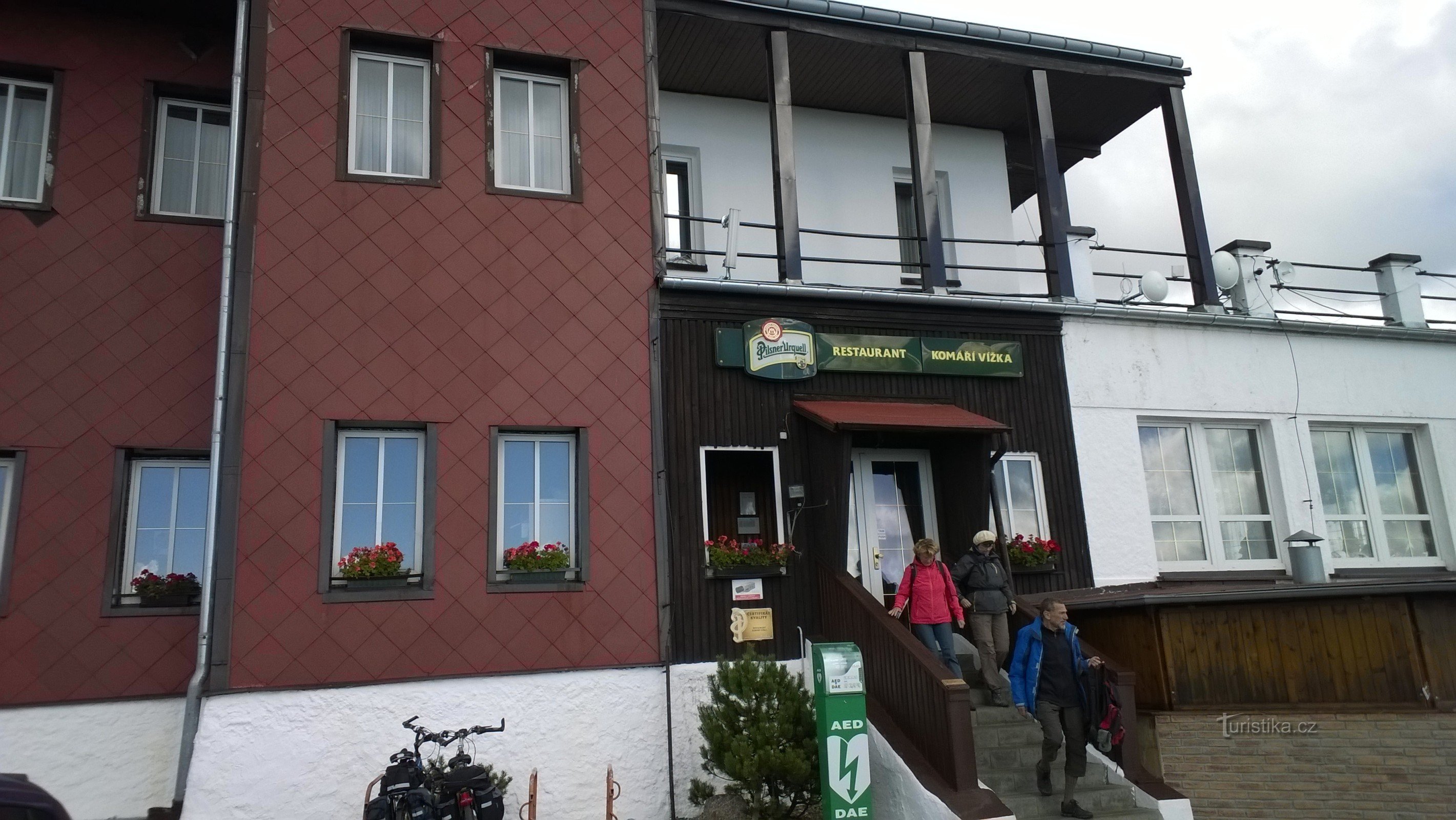 Restaurant à Komáří vižka.